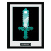 Minecraft Zarámovaný plakát - diamantový meč