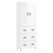 vidaXL Skříň highboard lesklá bílá 69,5 x 34 x 180 cm kompozitní dřevo