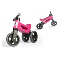 Odrážedlo FUNNY WHEELS Rider Sport růžové 2v1, výška sedla 28/30cm nosnost 25kg 18m+ v sáčku