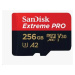 SanDisk micro SDXC karta 256GB Extreme PRO (200 MB/s Class 10, UHS-I U3 V30) + adaptér