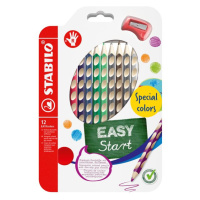 STABILO EASYcolors P Pastelky pro praváky - sada 12 speciálních barev s ořezávátkem
