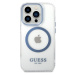 Guess GUHMP14XHTRMB hard silikonové pouzdro iPhone 14 PRO MAX 6.7" blue Metal Outline Magsafe