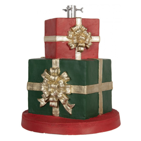 Dekorativní stojan na vánoční stromek ve tvaru dárkových balíčků – 44x54 cm Clayre & Eef