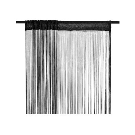 Provázkové záclony, 2 ks, 100x250 cm, černá SHUMEE