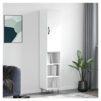 vidaXL Skříň highboard bílá s vysokým leskem 34,5x34x180 cm kompozit