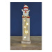 EMOS LED dekorace dřevěná - sněhulák, 46 cm, 2x AA, vnitřní, teplá bílá, časovač DCWW12