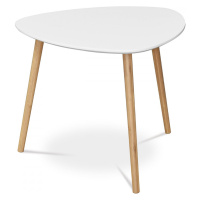 Konferenční stolek KLEFA II — bambus, přírodní / bílá