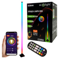 LED RGB stojací lampa TUYA, černá + dálkový ovladač