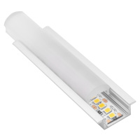 CENTURY AL PROFIL pro LED pásek 10mm plochý zapuštěný opálový kryt vypouklý 40d 24x13mm IP20 dél