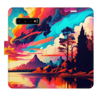 iSaprio flip pouzdro Colorful Mountains 02 pro Samsung Galaxy S10