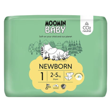 Moomin Baby 1 Newborn 2–5 kg eko pleny 25 ks