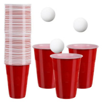 Hra Beer Pong - 50 šálků, 3 míčky Ruhha 21232