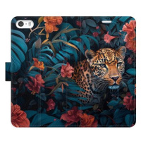 iSaprio Flip pouzdro Flower Jaguar 02 pro iPhone 5/5S/SE