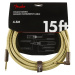 Fender Deluxe Series 15 Instrument Cable Angled Tweed