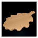 AMADEA Dřevěné prkénko ve tvaru dubového listu, masivní dřevo, 27x15,5 cm
