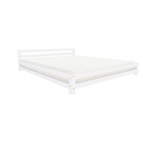 Benlemi Dvoulůžková postel MODERN Zvolte barvu: Bílá, Zvolte rozměr: 180 x 200 cm