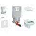 GROHE Uniset Set předstěnové instalace, klozet Alpha se sedátkem, tlačítko Skate Cosmopolitan, c