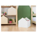 Benlemi Dřevěný úložný box HOUSE ve tvaru domečku Zvolte barvu: Tyrkysová, pololakovaná