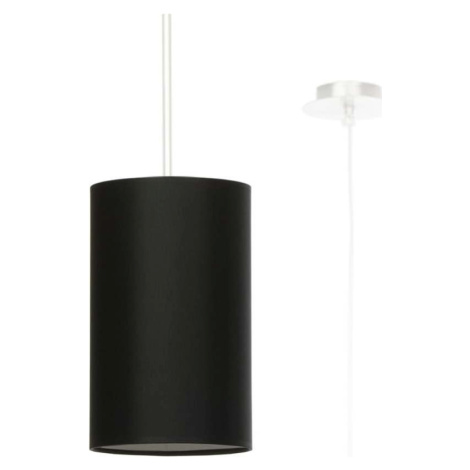 Černé závěsné svítidlo s textilním stínidlem ø 15 cm Volta – Nice Lamps
