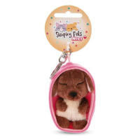 NICI 48832 Plyšová klíčenka Sleeping Pets pes 8cm hnědá