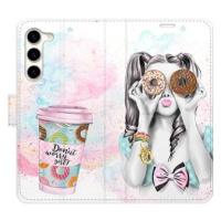 iSaprio flip pouzdro Donut Worry Girl pro Samsung Galaxy S23+ 5G