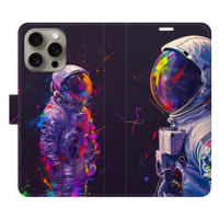 iSaprio Flip pouzdro Neon Astronaut 02 pro iPhone 15 Pro Max