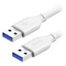 AlzaPower Core USB-A (M) to USB-A (M) 3.0, 1m bílý