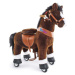 PonyCycle Mechanický jezdící kůň (na kolečkách) pro děti - tmavě hnědý varianta: Velikost 4