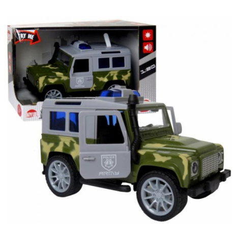 Vojensky terénní Jeep se světlem a zvukem zelený Dromader