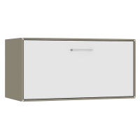 mauser Závěsný samostatný box, 1 zásuvka, šířka 770 mm, béžovošedá / čistá bílá