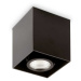 Stropní bodové svítidlo Ideal Lux Mood PL1 D09 Square Nero 243948 GU10 1x28W 9cm hranaté černé