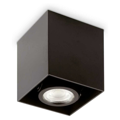 Stropní bodové svítidlo Ideal Lux Mood PL1 D09 Square Nero 243948 GU10 1x28W 9cm hranaté černé