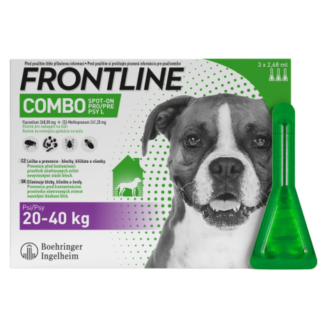 Frontline Combo Spot-On pro psy L (20-40 kg) 3 x 2.68 ml
