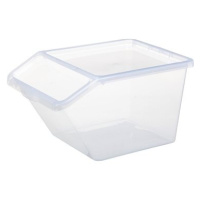 Plast Team Úložný box 40 l, 39,5 × 57,5 × 31,3 cm Basic box, čirý šikmý