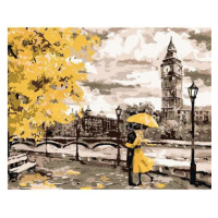 Pár ve žlutém Londýně, 80×100 cm, vypnuté plátno na rám