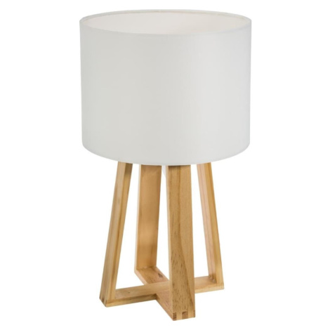 Atmosphera - Stolní lampa MOLU 1xE27/25W/230V borovice/bílá 161500A