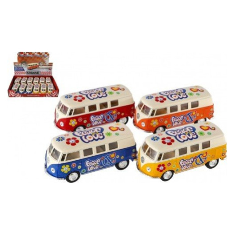 Autobus Kinsmart VW Classical kov/plast 13cm na zpětné natažení Teddies