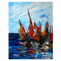 Obrazová reprodukce Voiliers au port a bainet, 2009, Patricia Brintle, 30 × 40 cm