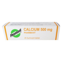 Pharmavit Calcium 500 mg 20 šumivých tablet