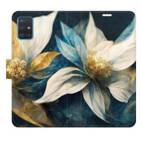 iSaprio flip pouzdro Gold Flowers pro Samsung Galaxy A51