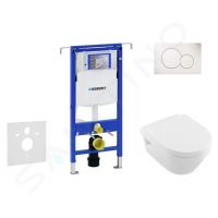 GEBERIT Duofix Set předstěnové instalace, klozetu a sedátka Villeroy & Boch, tlačítka Sigma01, D