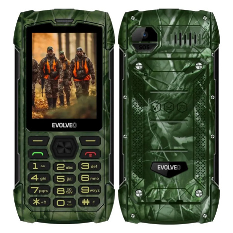 EVOLVEO StrongPhone H1, IP68 odolný Dual SIM telefon, 2,8"LCD, 5000mAh, Powerbanka, lovec. kamuf