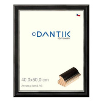 DANTIK rámeček 40 × 50, ANIVERSA černý AG sklo čiré