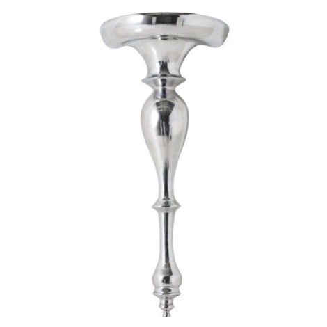 Estila Luxusní barokní nástěnný držák Persephone ve stříbrné chromové úpravě s odkládací plochou