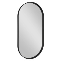 AVONA oválné zrcadlo v rámu 50x100cm, černá mat AV500
