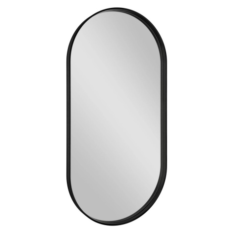AVONA oválné zrcadlo v rámu 50x100cm, černá mat AV500 Sapho