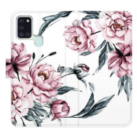 iSaprio flip pouzdro Pink Flowers pro Samsung Galaxy A21s