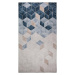 Tmavě modro-krémový pratelný koberec 150x80 cm - Vitaus
