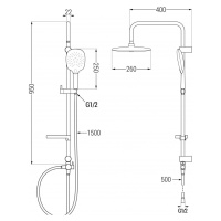 MEXEN/S X22 chrom sprchový sloup 798222291-00