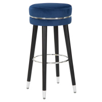 Modrá sametová barová židle 74 cm Paris – Mauro Ferretti